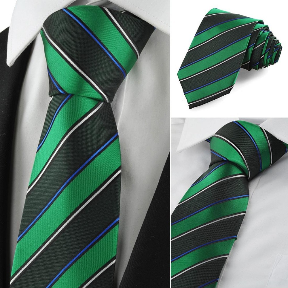 ο Ʈ   Ÿ  Ʈ Ÿ Ƽ ȥ ũ /New Striped Green Mens Tie Formal Suit Necktie Party Wedding Holiday Gift